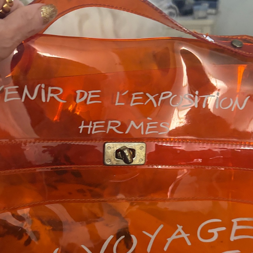 Hermes Vibrant Orange Tote Bag - Picture 3 of 7